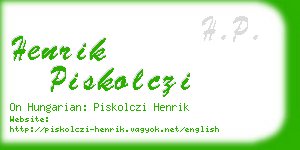 henrik piskolczi business card